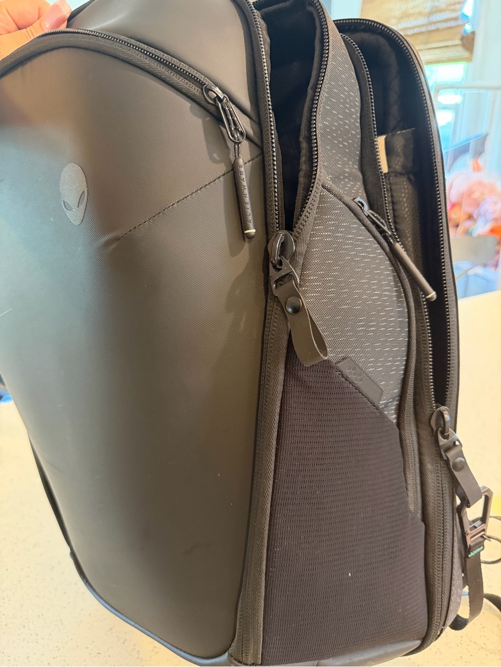 Alienware Black Men's Hard-Shell Tech Backpack - Picture 3 of 9